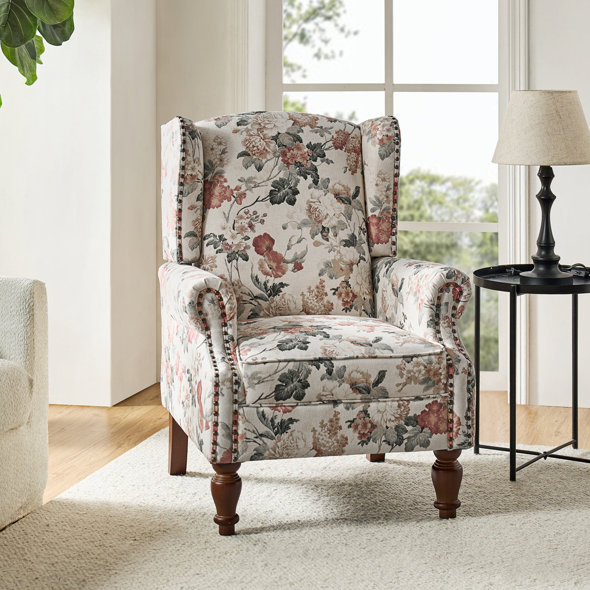Anndi Upholstered Wingback Accent Chair